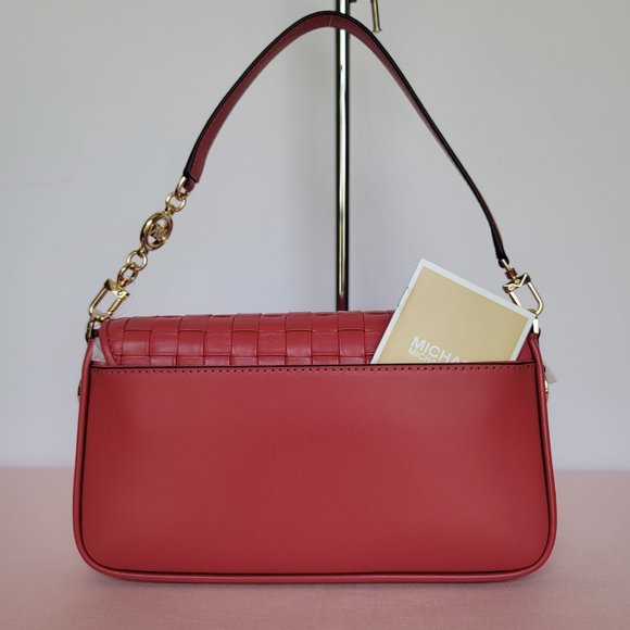 MICHAEL KORS Bradshaw Woven Smooth Leather Convertible Bag-🎈⭐SALE $178. - Picture 7 of 16